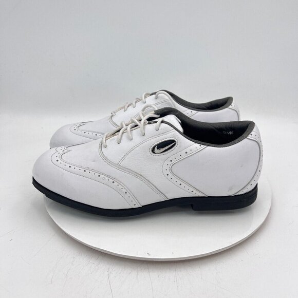 Nike Other - Nike Golf  Wickie Last Men Size 9.5 970305 PA2 Triple White Leather Shoes